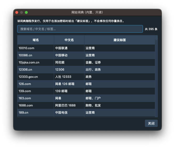 离线站点词典